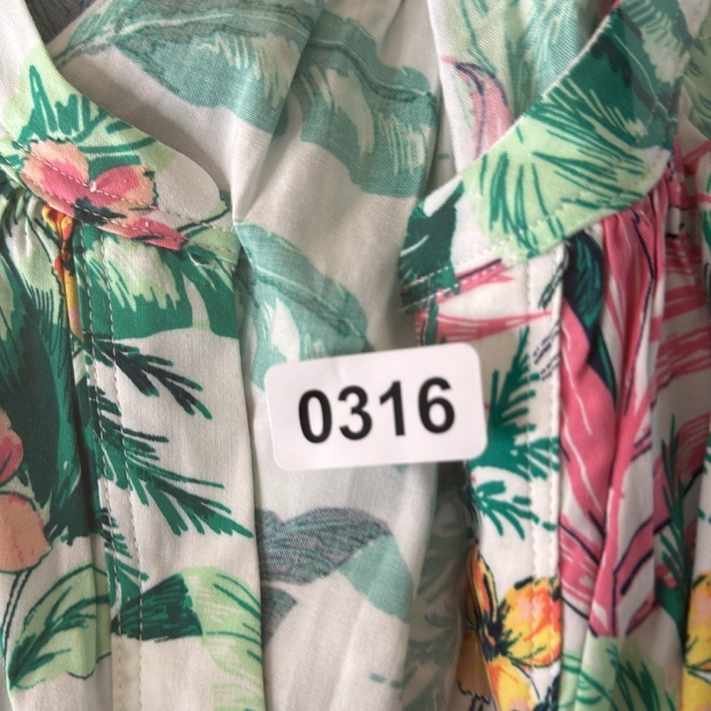 Loft Botanical Henley Blouse Sz XL - Picture 11 of 11